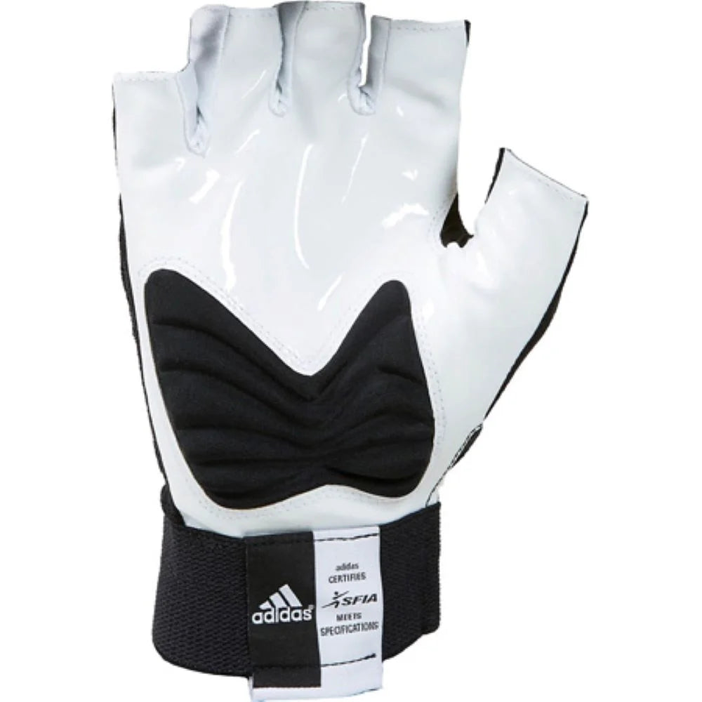 Black / White Half Finger Football Gloves T407789