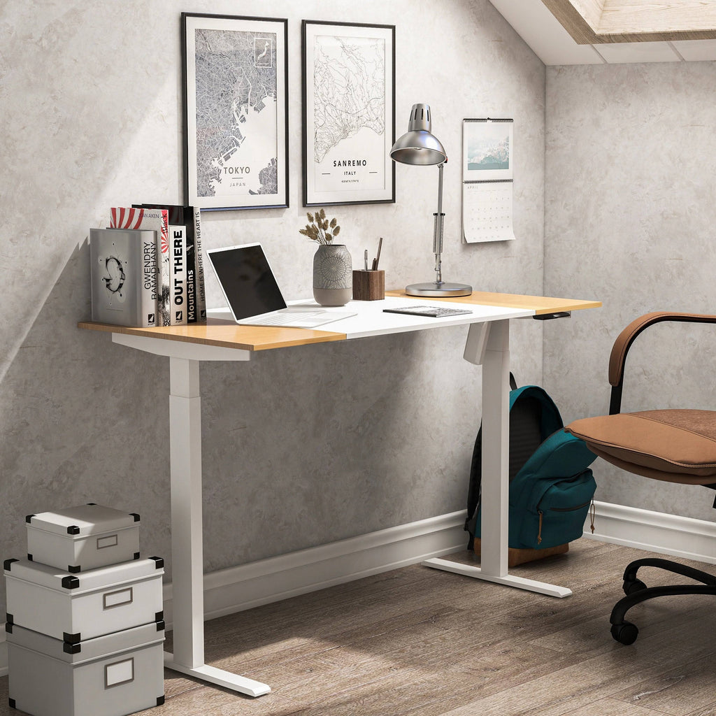 Black and White 47-Inch Desk and Chair Set A636