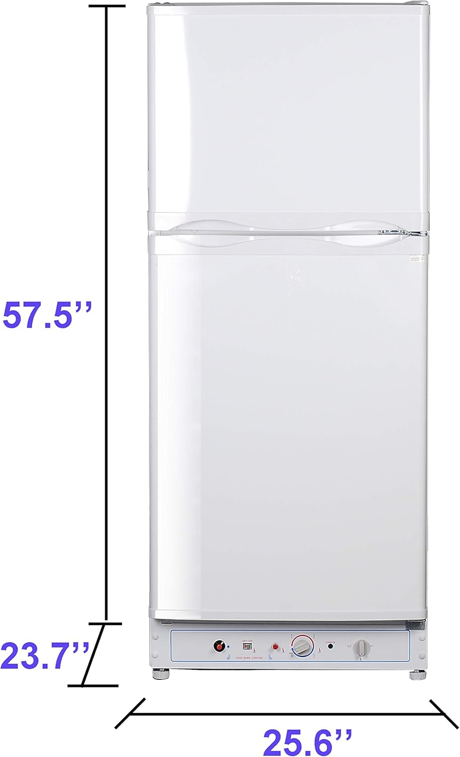 Propane Refrigerator with Freezer, 6.1 Cu.ft, White X591274