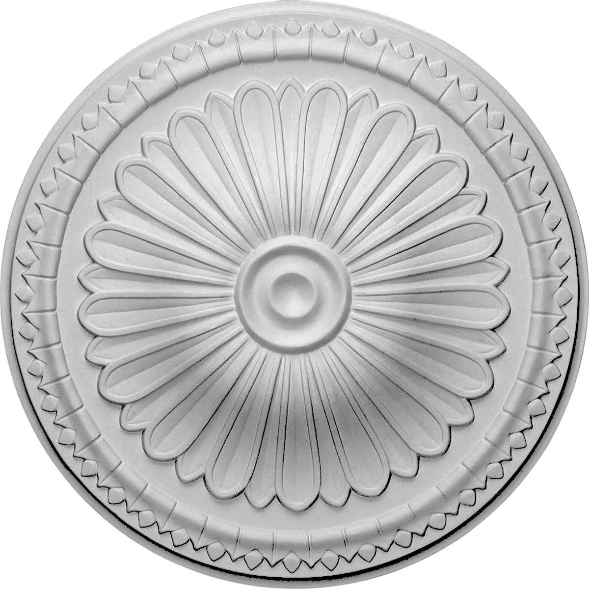 15x22OD x 1 3/4x22P Hand-Painted Antique Copper Ceiling Medallion I65358