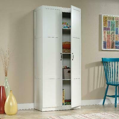 Tall Wood Kitchen Pantry Storage Cabinet with Adjustable Shelves Y945