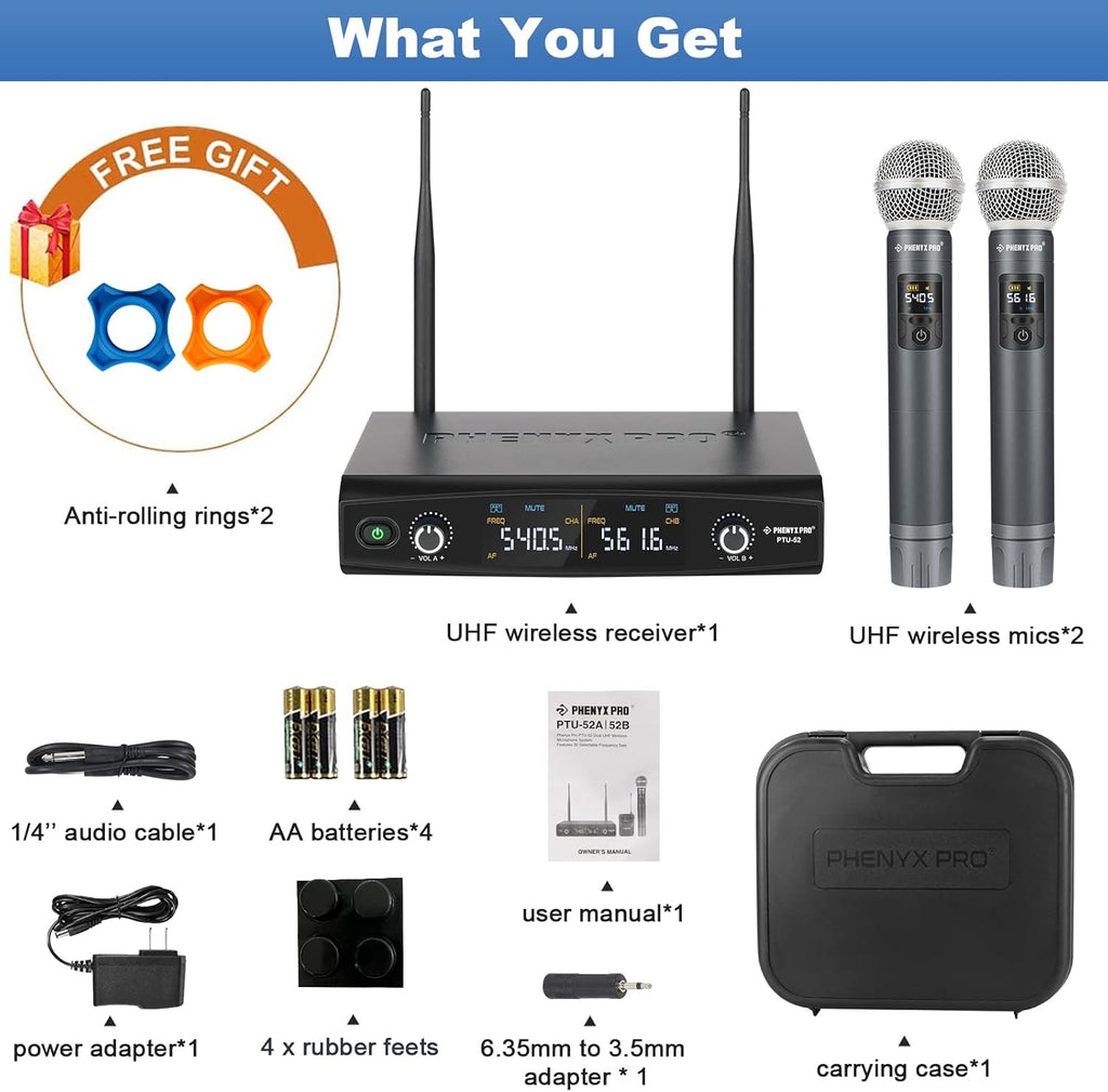 UHF Wireless Handheld Microphone System with Case U5203