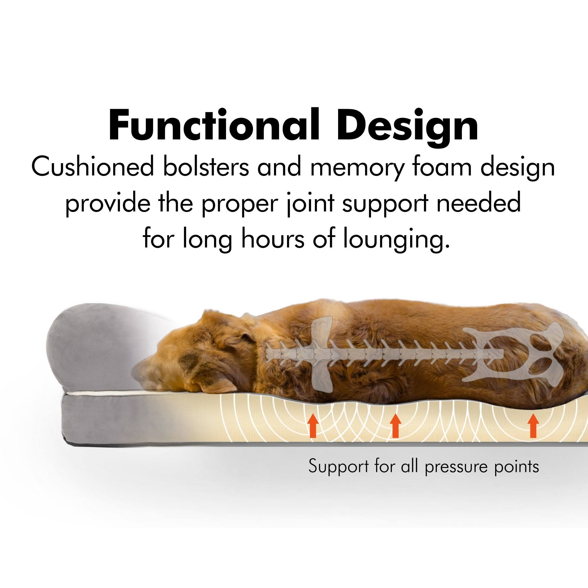 Khaki Chester Pet Couch with Solid Memory Foam X4557