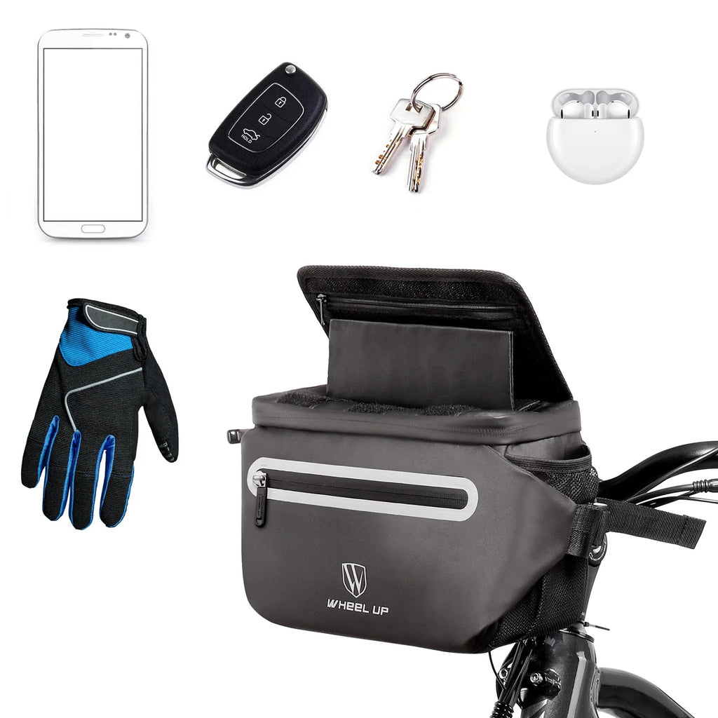 Bicycle Bag with Handlebar Storage Pouch and Phone Holder V181118