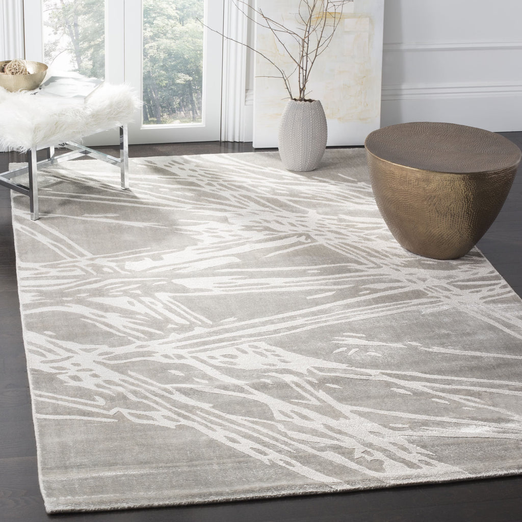 Grey Abstract Area Rug, 6' x 9' M6588