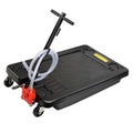 Black 17 Gallon Low Profile Oil Drain Pan with Pump Q4905