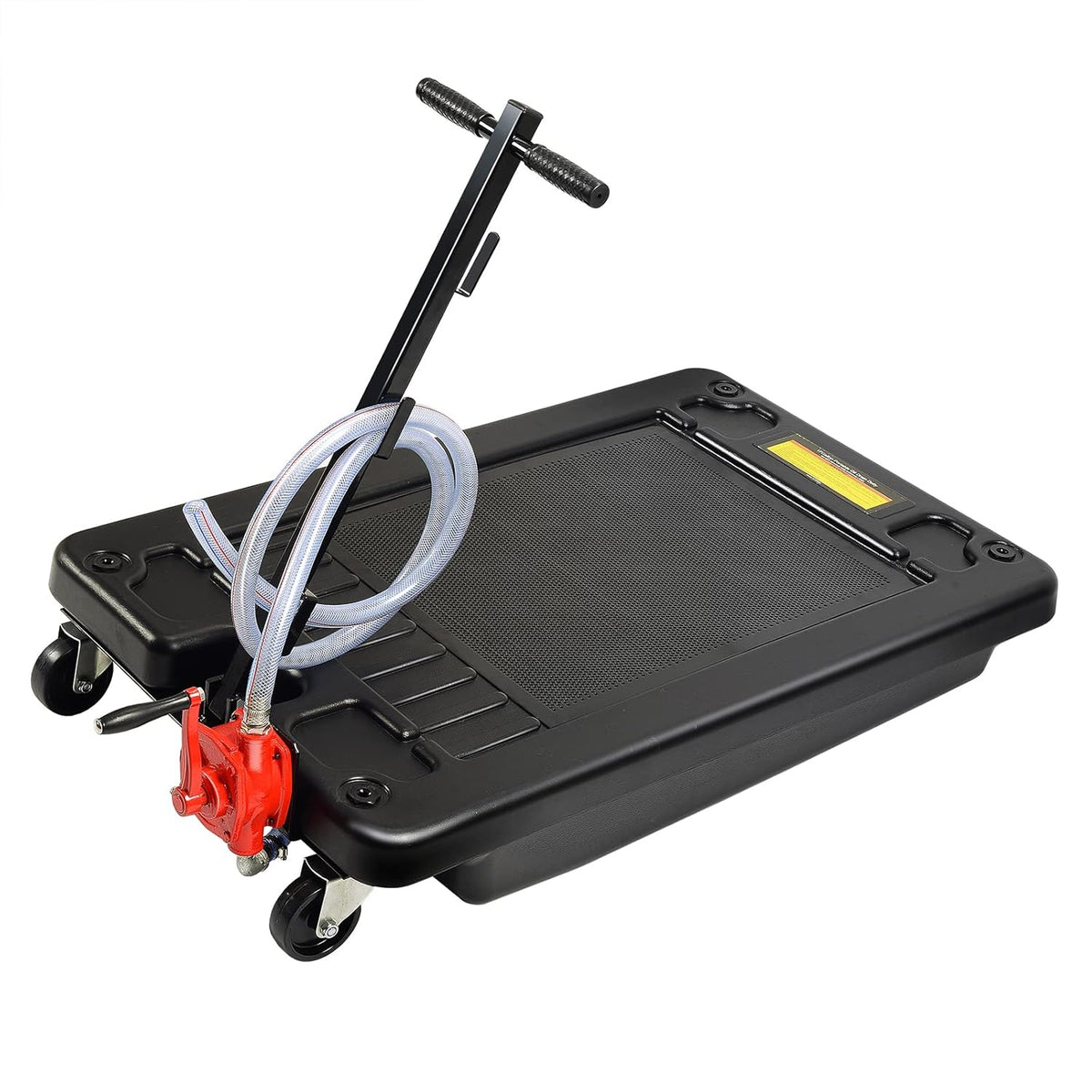Black 17 Gallon Low Profile Oil Drain Pan with Pump Q4905