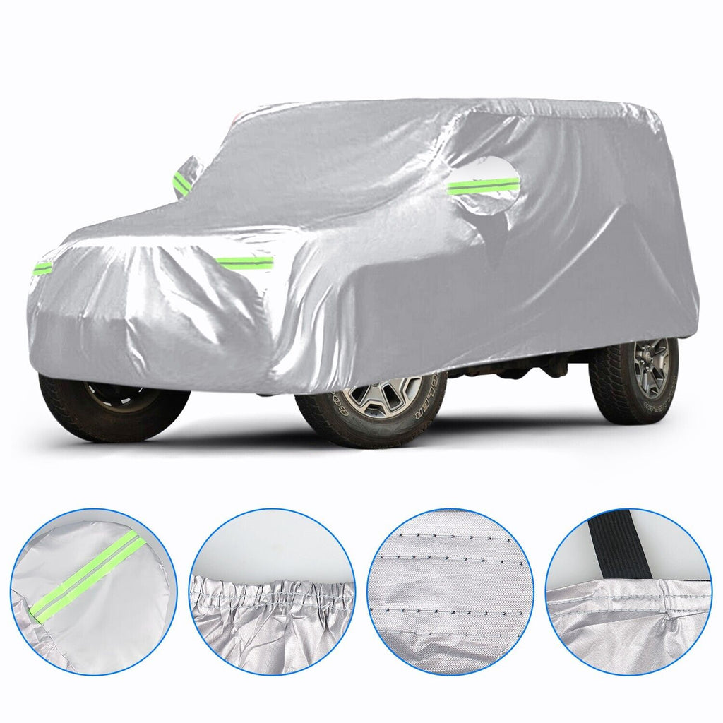 Silver Waterproof Full Car Cover for Jeep Wrangler 2 Door Z94656