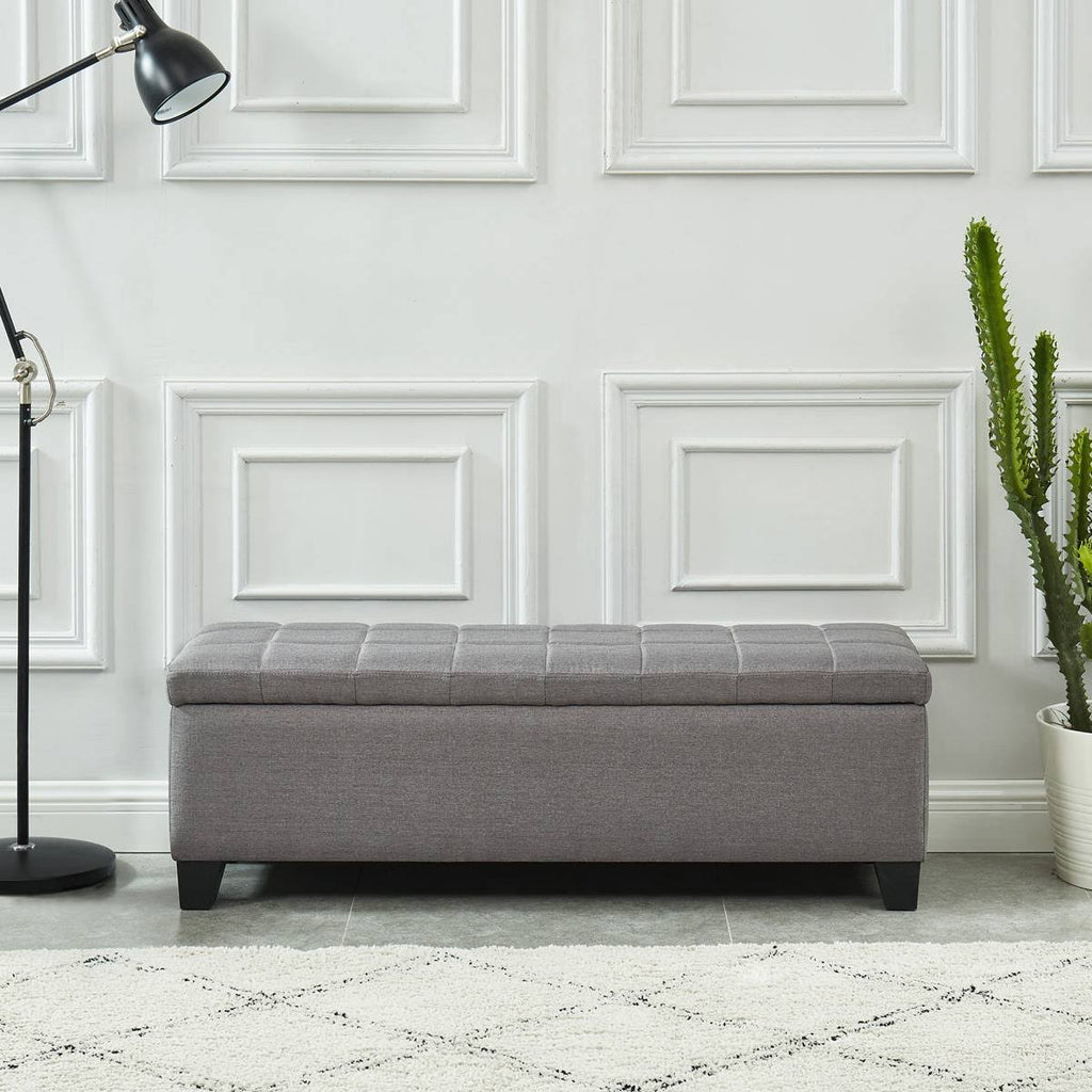 Storage Ottoman Grey Blue N4754
