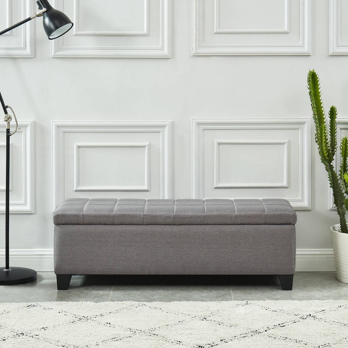Storage Ottoman Grey Blue N4754