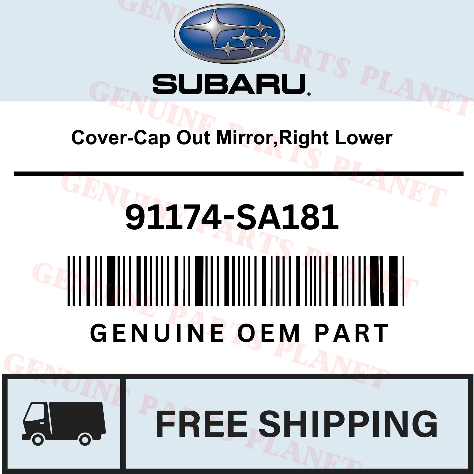 Right Lower Cover-Cap Out Mirror L6943